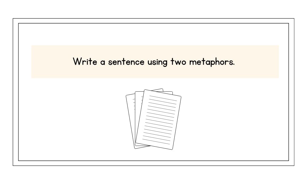 metaphor writing prompt